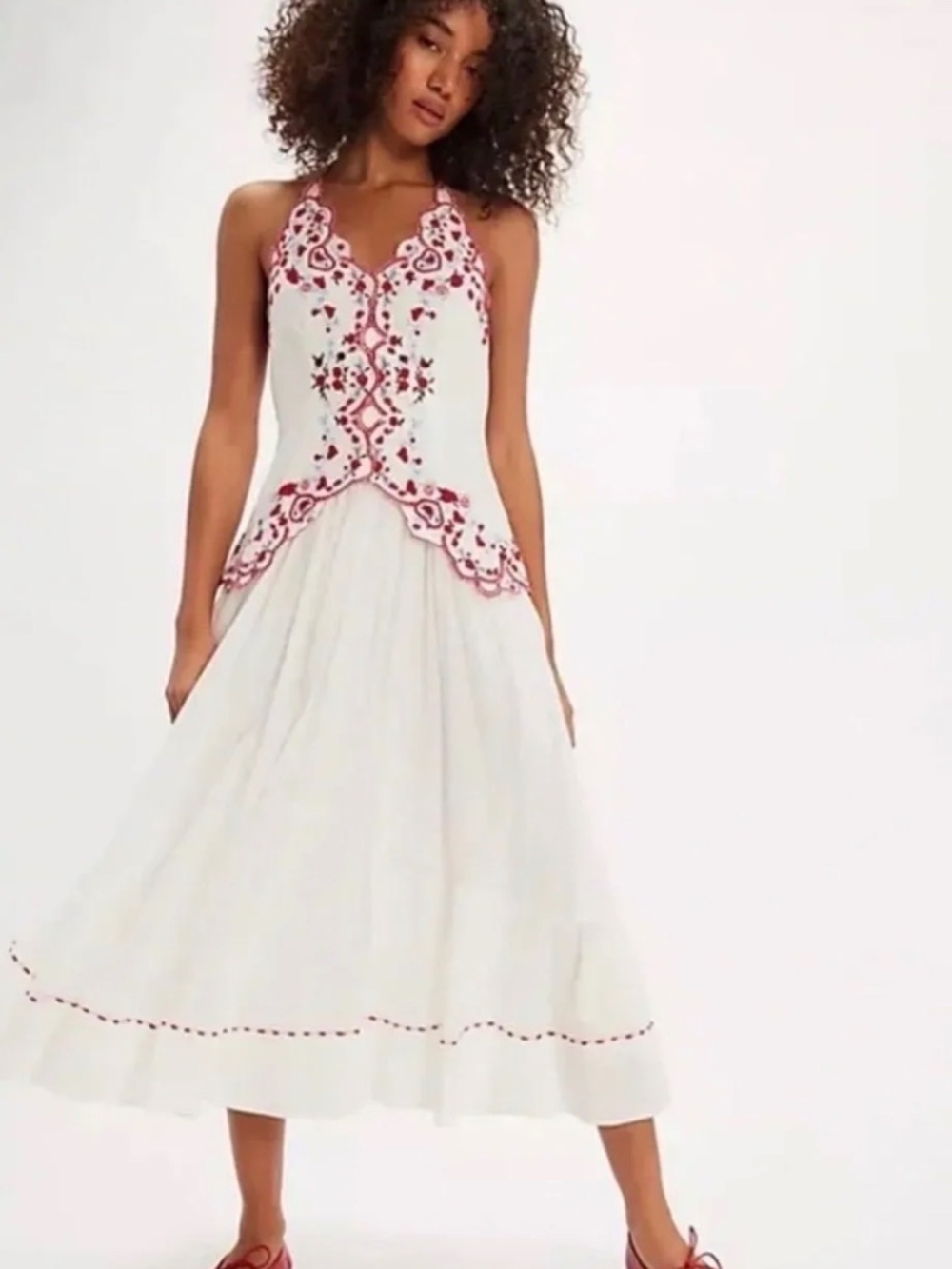 Free people valenciana embroidered dress